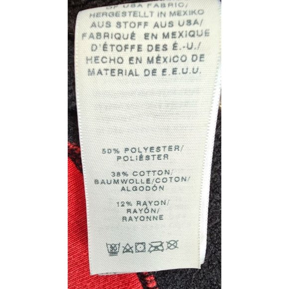 True Religion Jacket Women's Large Black Red Bleach Splatter Distressed Logo - Picture 14 of 15